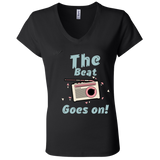 "The Beat Goes On" Ladies Jersey V-Neck T-Shirt