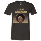 "I Am Woman" Unisex Jersey SS V-Neck T-Shirt