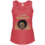 "I Am Woman" Women's Perfect Tri Racerback Tank