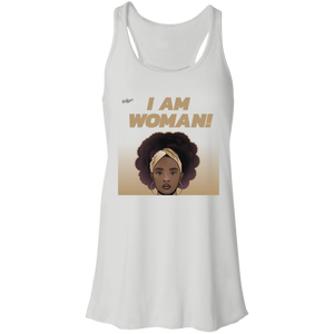 "I Am Woman" Flowy Racerback Tank