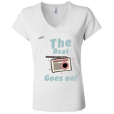 "The Beat Goes On" Ladies Jersey V-Neck T-Shirt