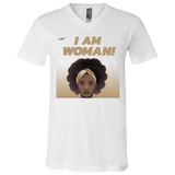 "I Am Woman" Unisex Jersey SS V-Neck T-Shirt