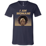 "I Am Woman" Unisex Jersey SS V-Neck T-Shirt