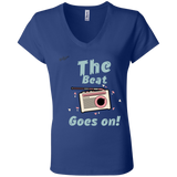 "The Beat Goes On" Ladies Jersey V-Neck T-Shirt