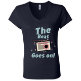 "The Beat Goes On" Ladies Jersey V-Neck T-Shirt